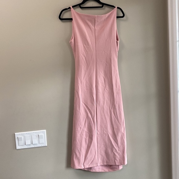 New Pink Bodycon Midi Sleeveless Dress - Picture 4 of 9